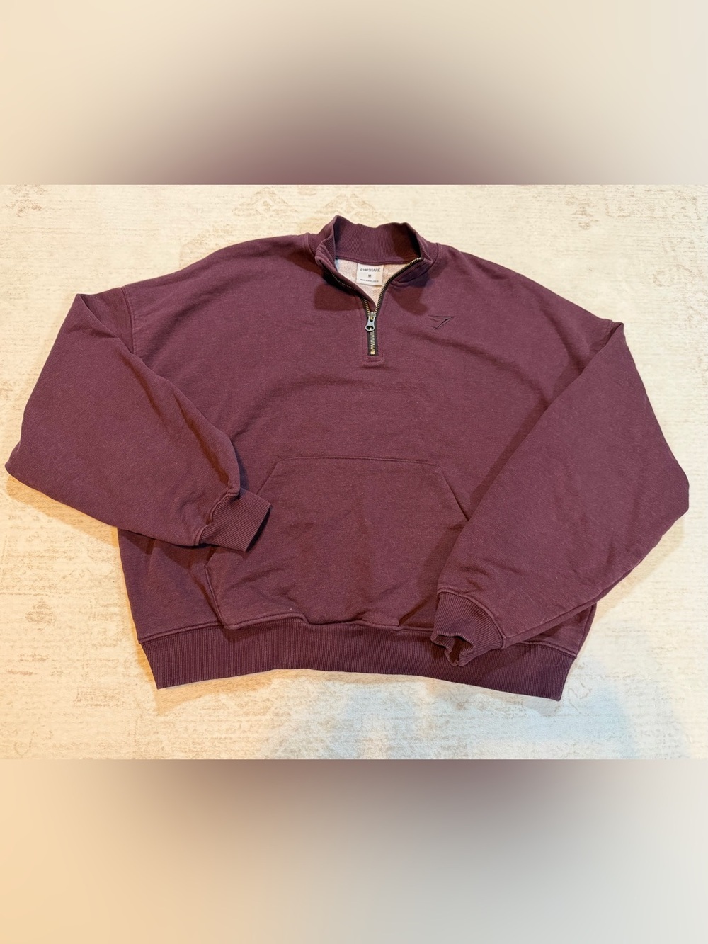 Gymshark Half-Zip Pullover in Burgundy
